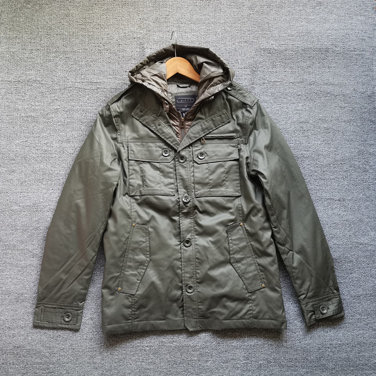 中长款春秋季工装口袋风衣外套