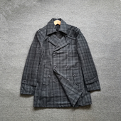羊毛呢子格子休闲翻领中长款 外贸原单出口欧美男士 秋冬季 大衣外套