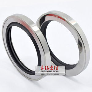 ptfe不锈钢骨架油封 铁氟龙聚四氟密封圈 螺杆式空压机 轴封轴套