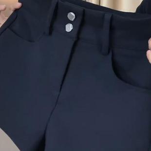 休闲百搭高腰显瘦打底靴短裤 时尚 女 加绒短裤 黑色外穿2025秋冬新款