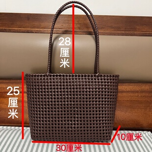 【成品】超大托特电脑Pad包纯手工仿藤条编织女手提单肩百搭送礼