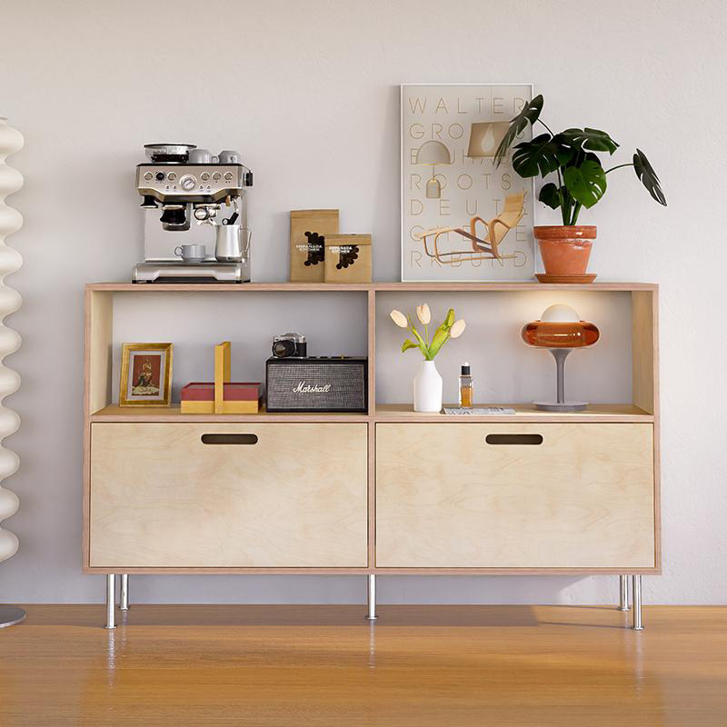 中古桦木海洋板餐边柜现代简约家用客厅实木收纳储物柜靠墙置物柜,住宅家具,餐边柜,淘宝优惠券,粉丝福利购,淘宝优惠卷