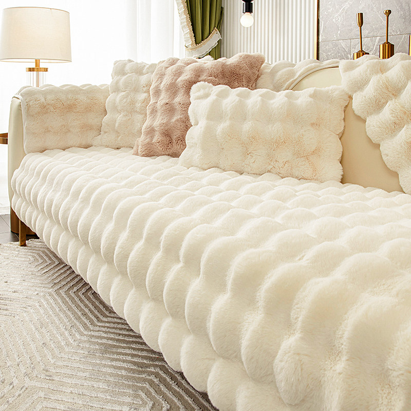 沙发垫冬季毛绒加厚保暖防滑坐垫子2023新款兔兔绒沙发套罩盖布巾,居家布艺,沙发垫,淘宝优惠券,粉丝福利购,淘宝优惠卷