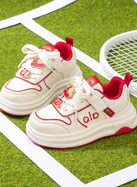 新年女童休闲板鞋轻便软底春季单鞋2026学生儿童小白鞋低帮运动鞋