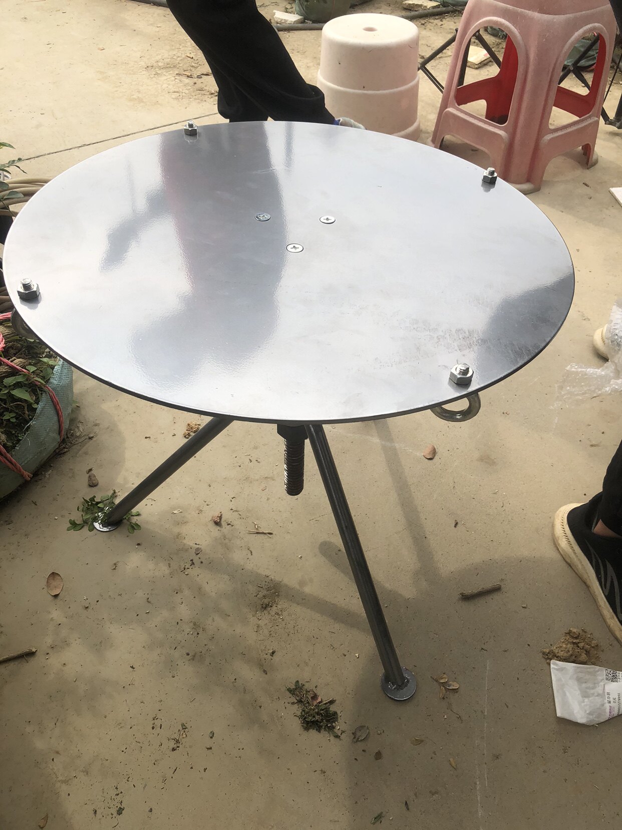 新款大型盆景转盘工作台可旋转转台全钢材质承重200公斤加厚耐磨