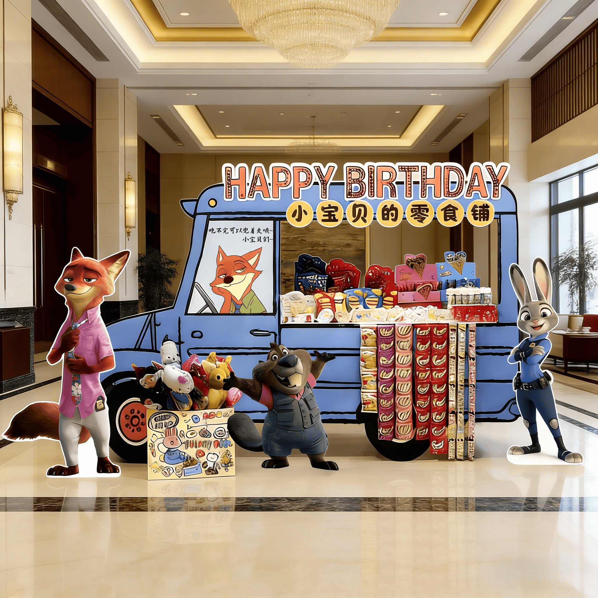 卡通宝宝生日零食车kt板定制周岁派对零食摆台场景百天氛围装饰,节庆用品/礼品,装扮布置套餐,淘宝优惠券,粉丝福利购,淘宝优惠卷