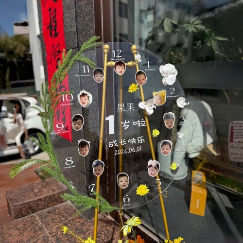 宝宝头像定制周岁迎宾牌定制生日