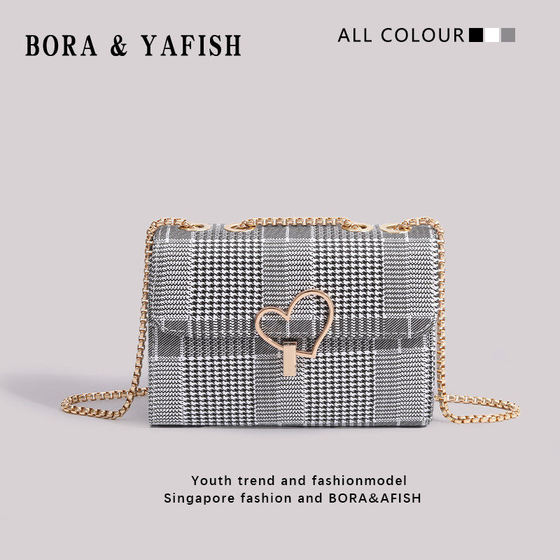 链条单肩斜挎包小方包2023夏季新款潮百搭复古网红迷你小包包女包