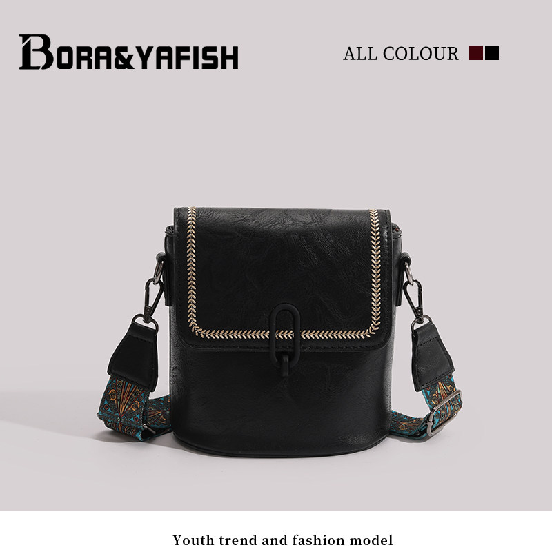 2023新款水桶包宽肩带高级质感小众单肩斜挎包手机包复古小包包女,箱包皮具/热销女包/男包,水桶包,淘宝优惠券,粉丝福利购,淘宝优惠卷