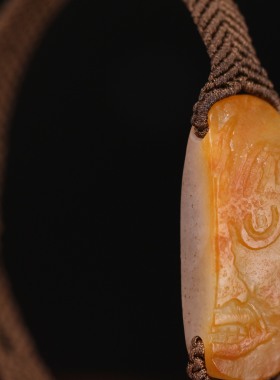 新疆天然和田玉籽料玉雕佛魔一念之间文玩手串孤品男女款精品