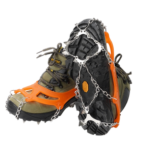 冰爪户外登山雪地防滑鞋套雪爪儿童简易钉爪攀岩装备鞋钉链雪地靴