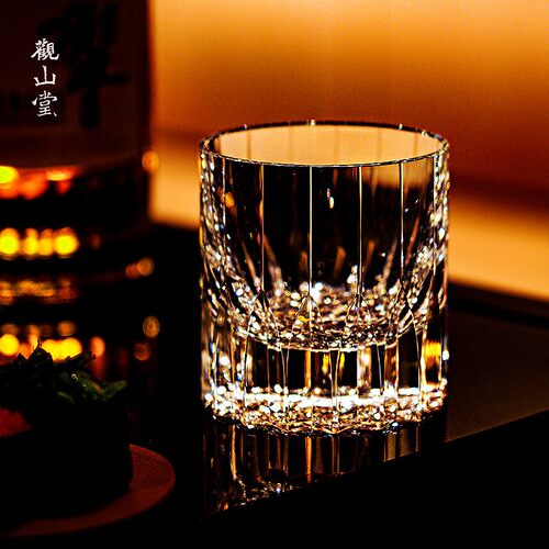 高级感优质水晶酒杯手工威士忌杯