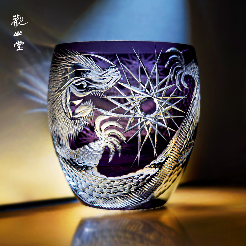 观山堂日式水晶玻璃威士忌杯手工