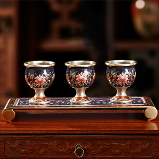 黄铜敬神供杯佛前供水杯家用供奉祖先供杯关公财神仙家佛台酒杯