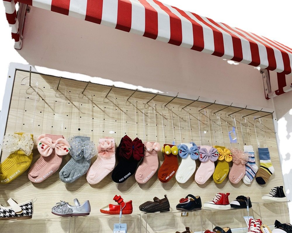 实木袜子店木板儿童长筒袜展示成人袜板脚模直筒袜挂板中筒袜模板