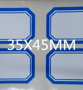 自粘性标签不干胶贴纸 书写标签 蓝色 规格34X45MMX4枚