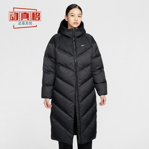 耐克女冬季保暖连帽羽绒服