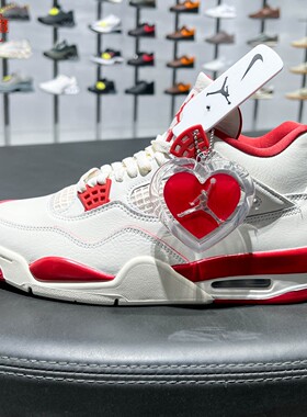 NIKE耐克2026春情人节情侣Air Jordan 4 AJ4中帮篮球鞋HV0823-108