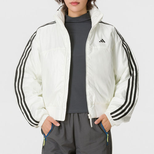 阿迪达斯女装2026冬新款百搭短款立领防风保暖休闲棉衣外套KW4745