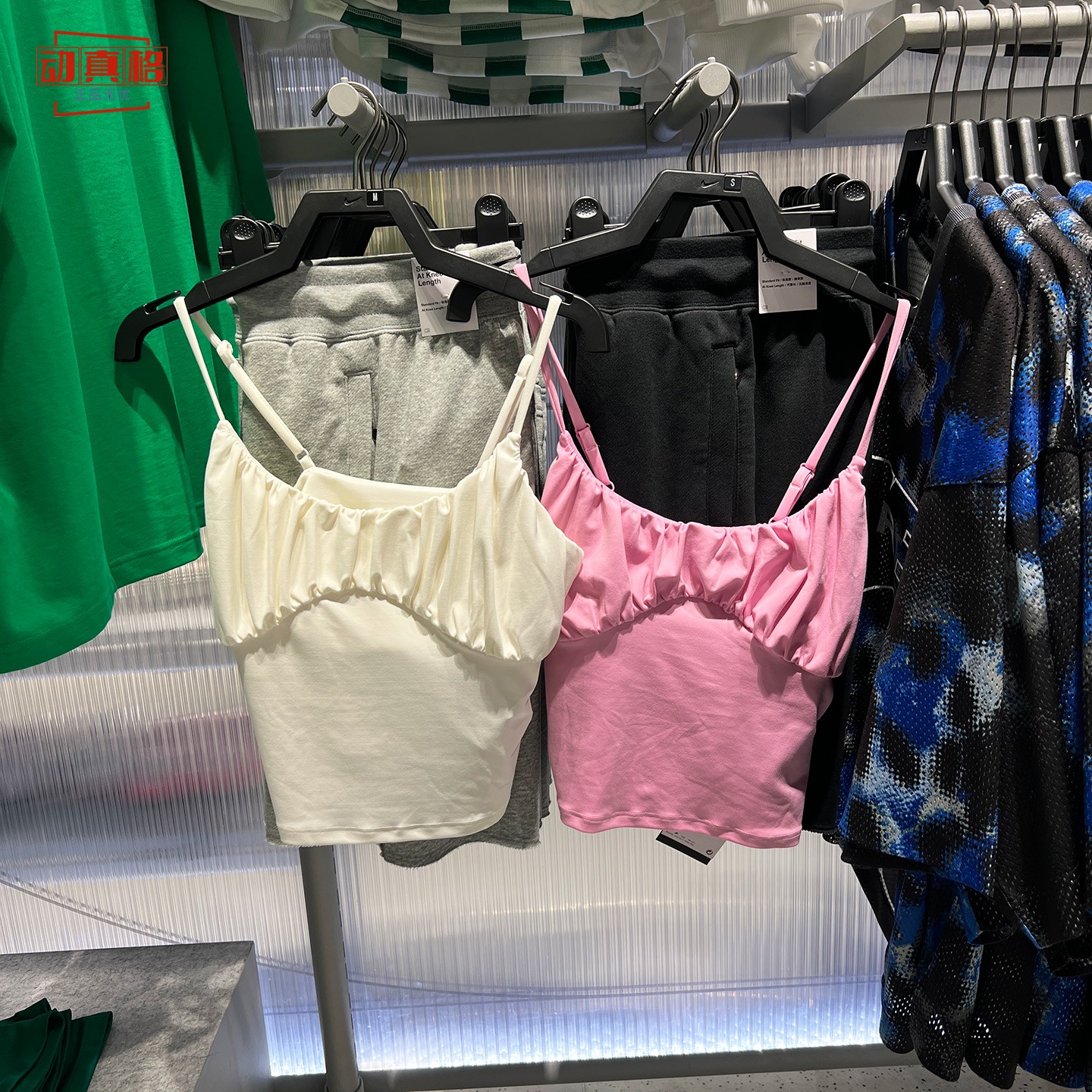 耐克女装2026秋新款辣妹上衣褶皱吊带背心IU1420-133 IU1420-621