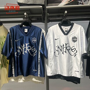 2025夏季 095 蕾丝装 V领篮球风球衣II1939 410 饰宽松短袖 耐克女装