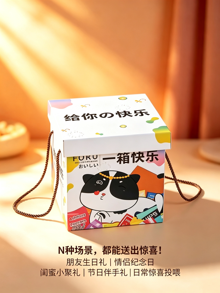 网红新款卡通礼物盒子生日礼盒包糖盒/糖盒配件