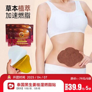 辅世仲艾泰国黑生姜燃爆SO贴草本萃取排湿祛寒暖宫大肚腩