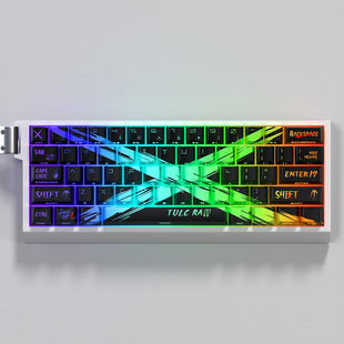 黑白透光反对无效键帽原厂侧刻PBT适配磁轴made68Ace60机械键盘