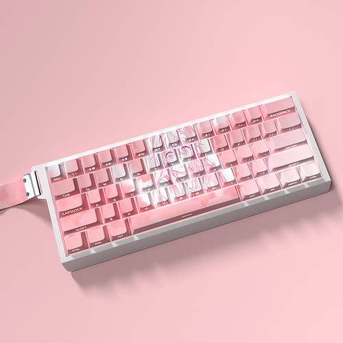 二次元主题键帽宫园薰侧刻透光原厂高度PBT热升华适配60/63/64/68