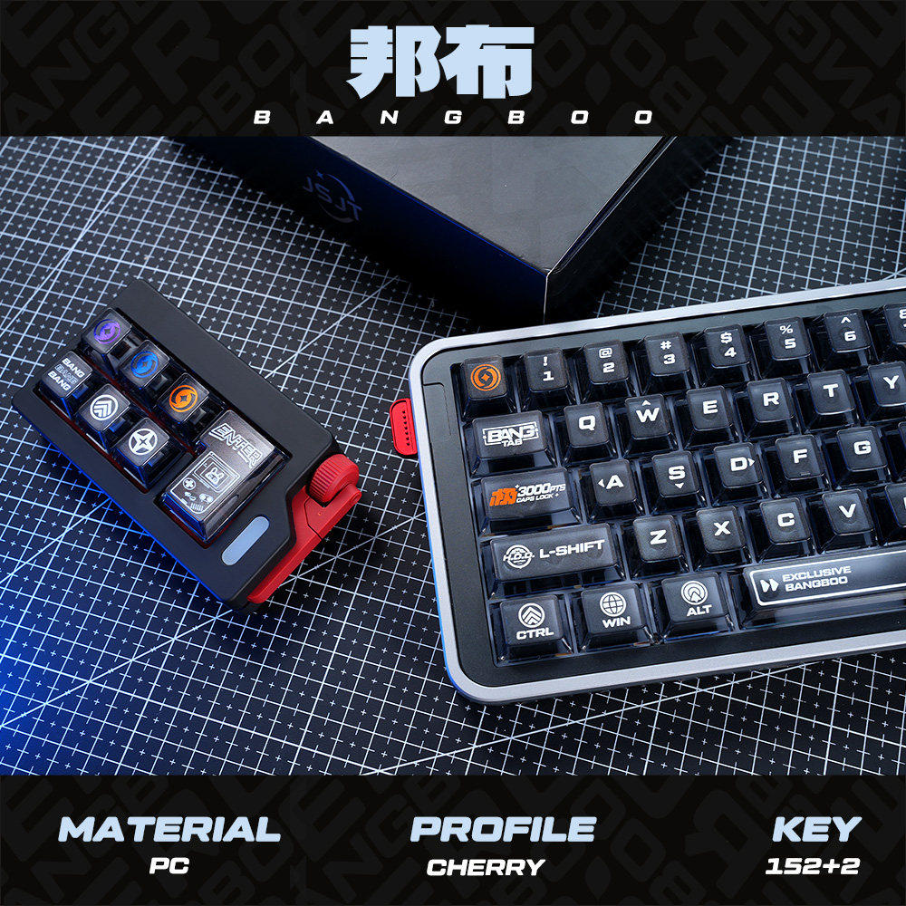 邦布键帽绝区零游戏原厂顶面雾透光PC适配磁轴机械键盘EV63夜魔