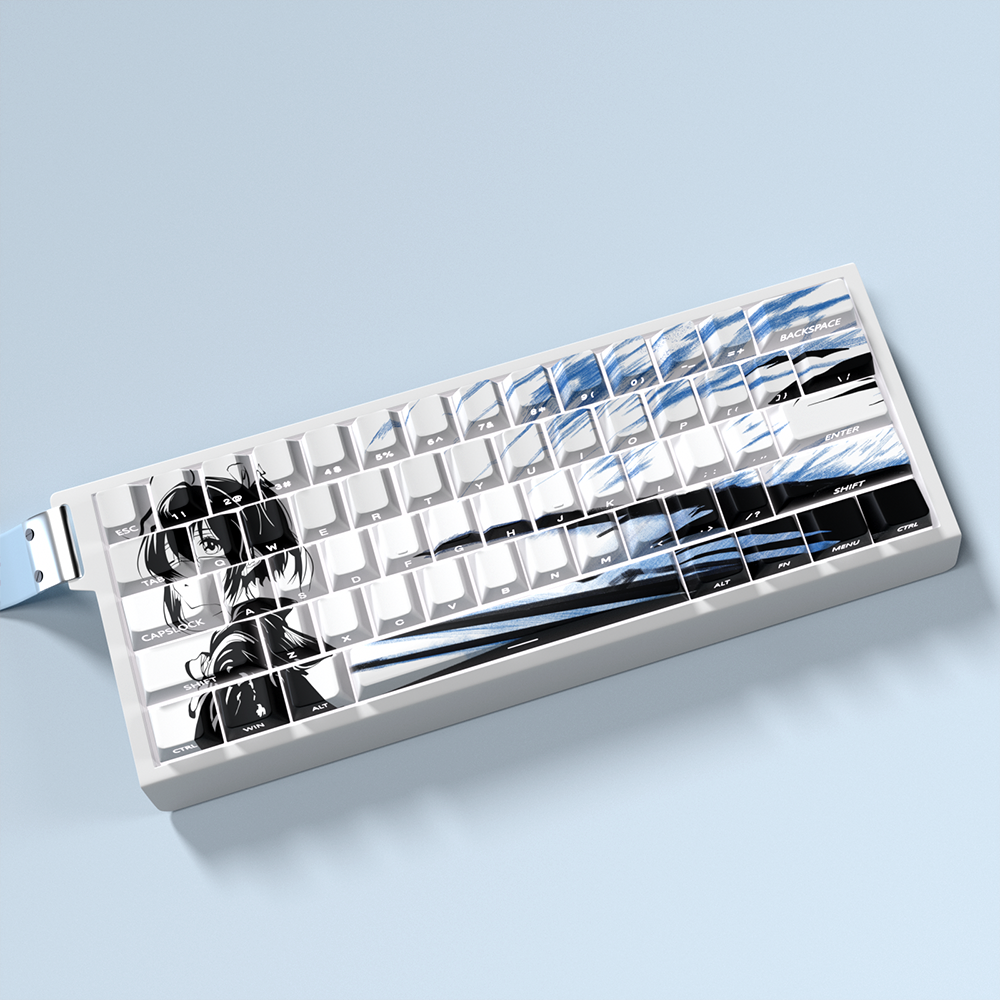 小鸟游六花二次元键帽原厂侧刻透光pbt热升华适配ND63Ace60/68 87