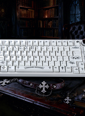 克罗心主题键帽UV原厂高度PC材质适磁轴机械键盘made68迈从60配列