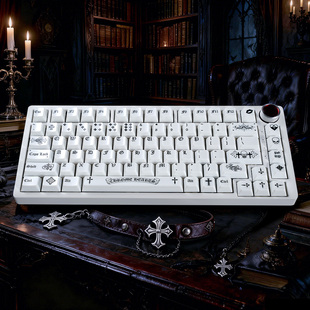 克罗心主题键帽UV原厂高度PC材质适磁轴机械键盘made68迈从60配列