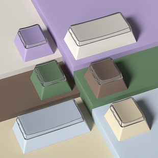 盖帽单颗组合diy键帽 2U 1U原厂高度无刻PBT+PC材质适配机械键盘