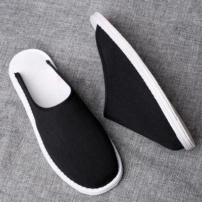 老北京布鞋男女手工千层底布拖鞋