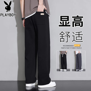 阔腿加绒长裤 花花公子休闲裤 潮牌运动卫裤 宽松直筒秋冬季 子男 男士