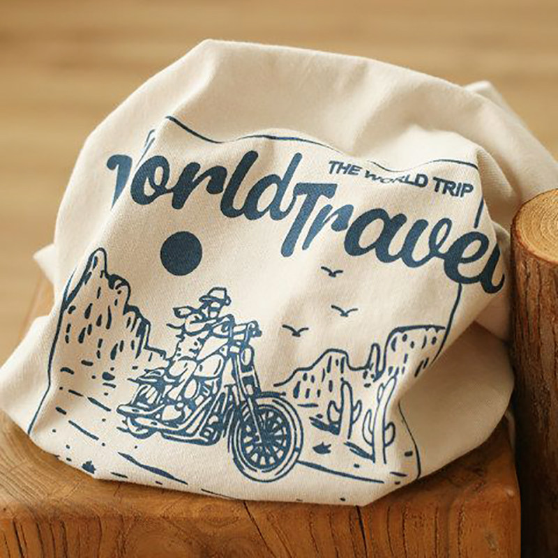 纯棉短袖t恤男女同款夏杏色上衣