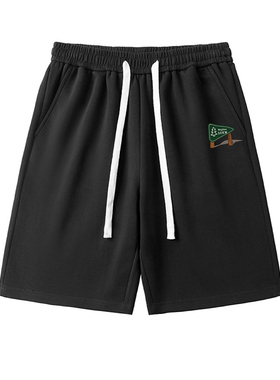 海外订单~外贸出口美式休闲灰色五分裤男女夏季宽松百搭运动短裤