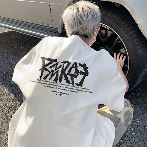 外贸原单清仓纯棉字母短袖T恤