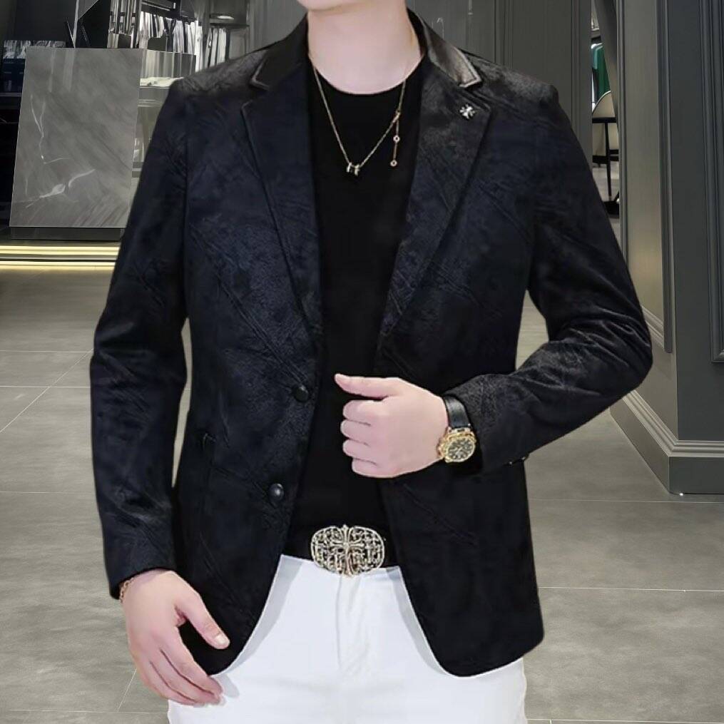 欧货高端秋季男士修身小西装单西