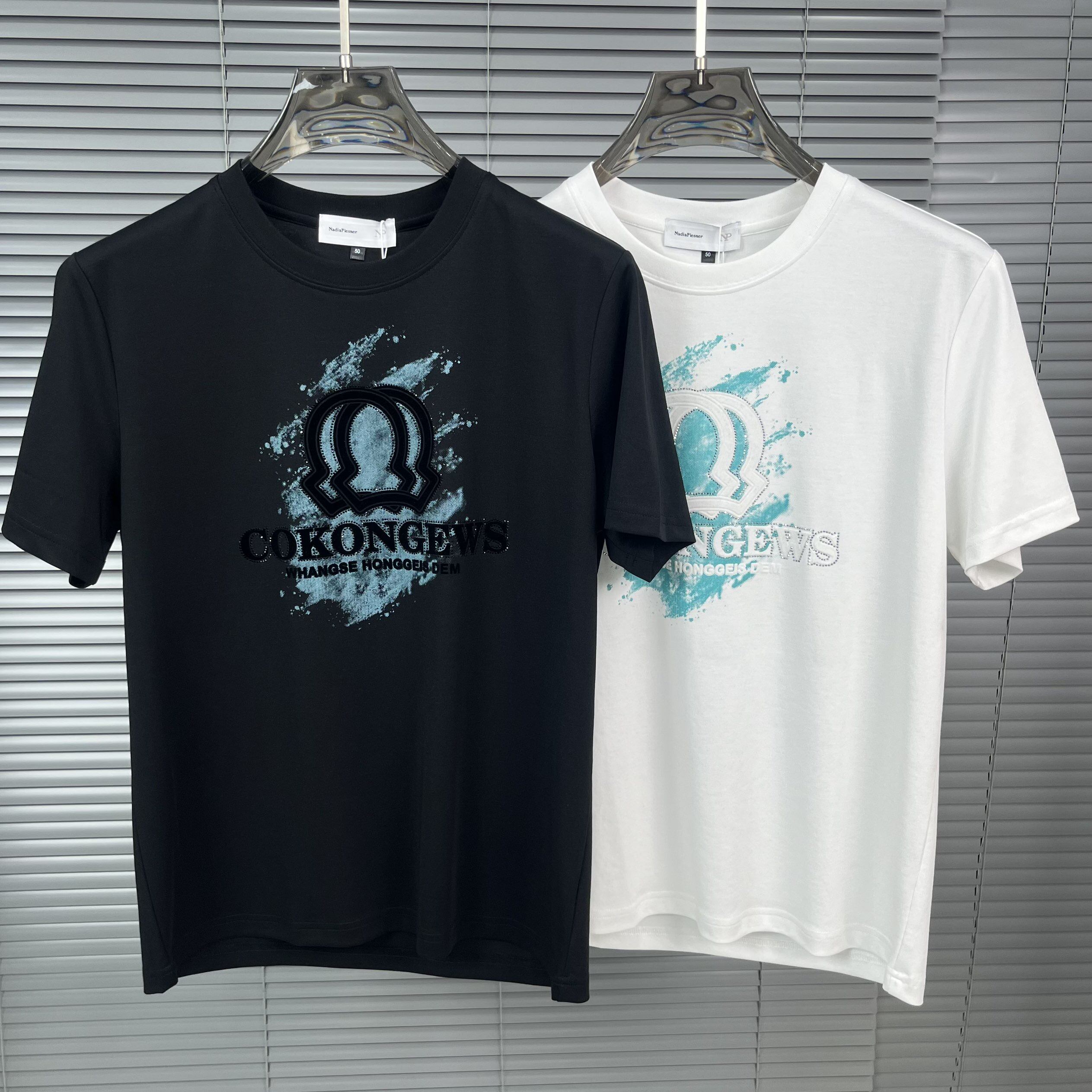 欧洲站夏季男士短袖t恤莫代尔凉T