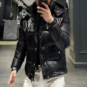 欧货高端冬季男士羽绒服连帽潮牌修身90白鸭绒时尚帅气保暖外套厚