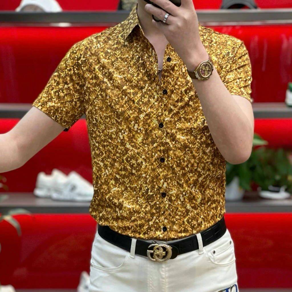 不起球夏季冰丝凉感半袖短袖衬衫