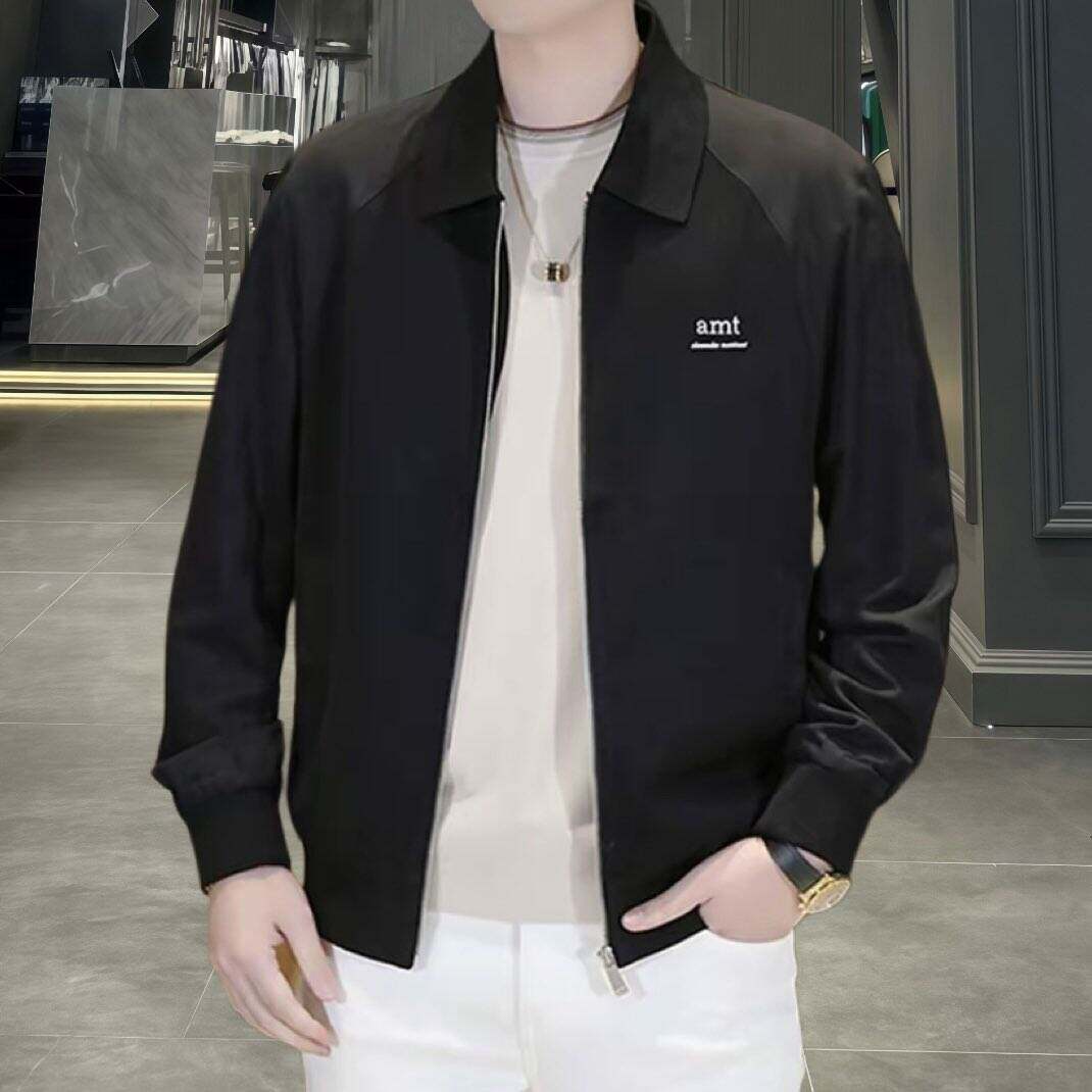 欧货高端春季男士翻领夹克外套