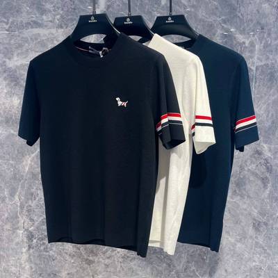 欧货高端秋季男士短袖毛衣薄款