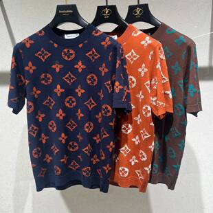 毛衣伊利绒潮流修身 短袖 半袖 打底针织衫 线衣 欧货高端秋季 时尚 男士