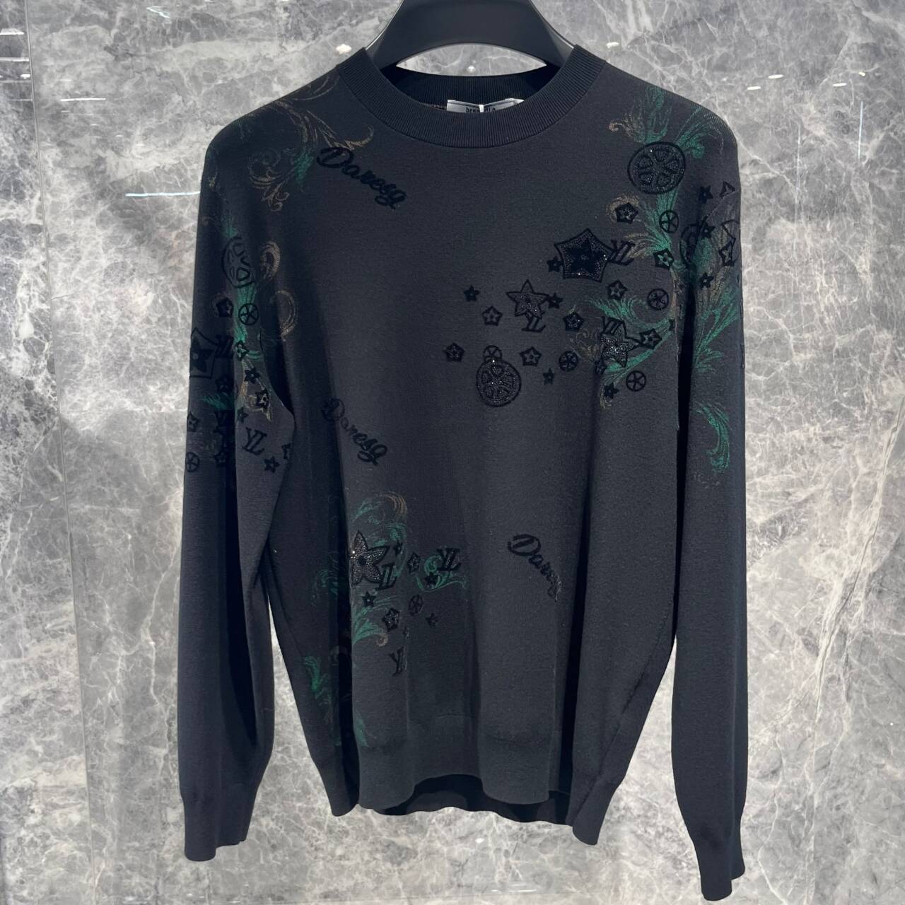 欧货潮牌桑蚕丝修身圆领毛衣薄款