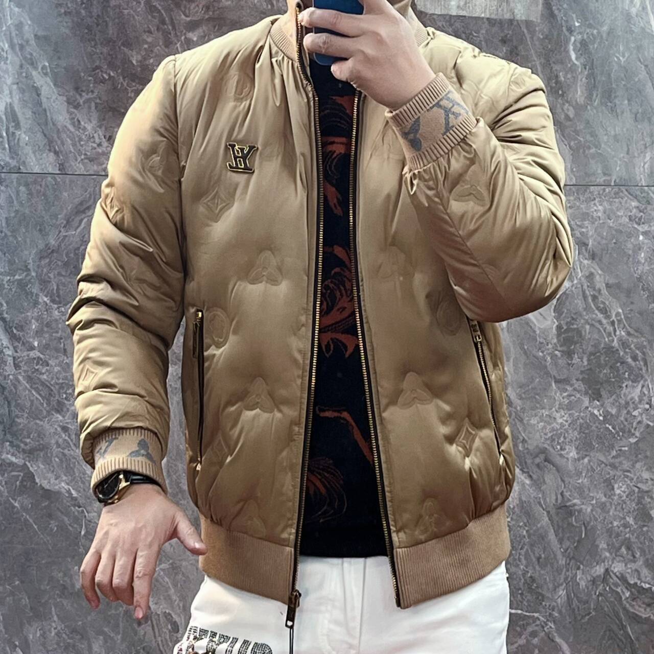 欧货高端冬季男士羽绒服立领修身