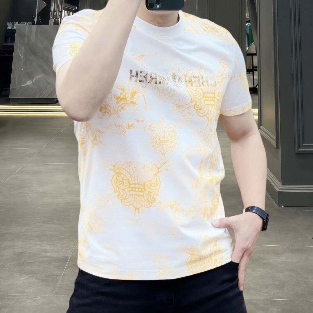 欧洲站夏季男士短袖t恤修身
