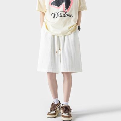 高级感冰丝短裤男款夏季薄款宽松休闲运动裤衩潮牌速干美式五分裤